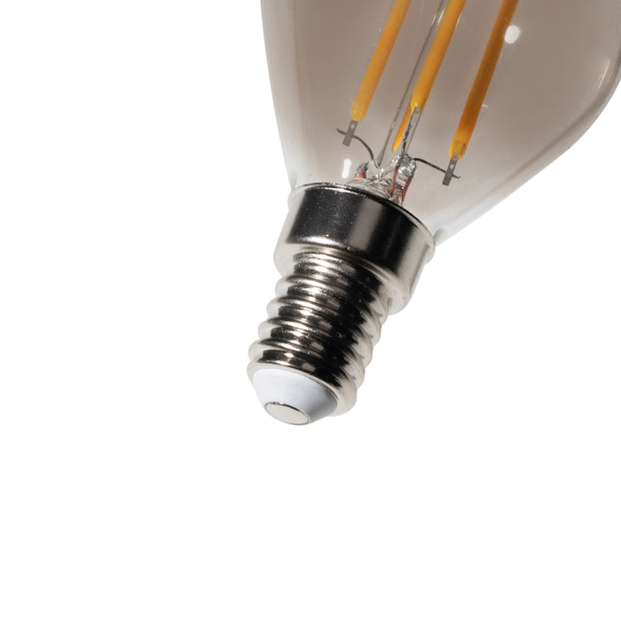 LUEDD Set van 5 E14 dimbare LED lampen P45 smoke 5W 470 lm 2200K