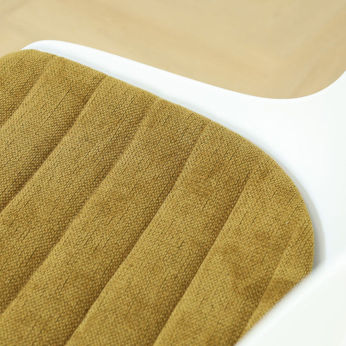 Nolon Nout-Liv eetkamerstoel wit met mosgroen zitkussen - wit