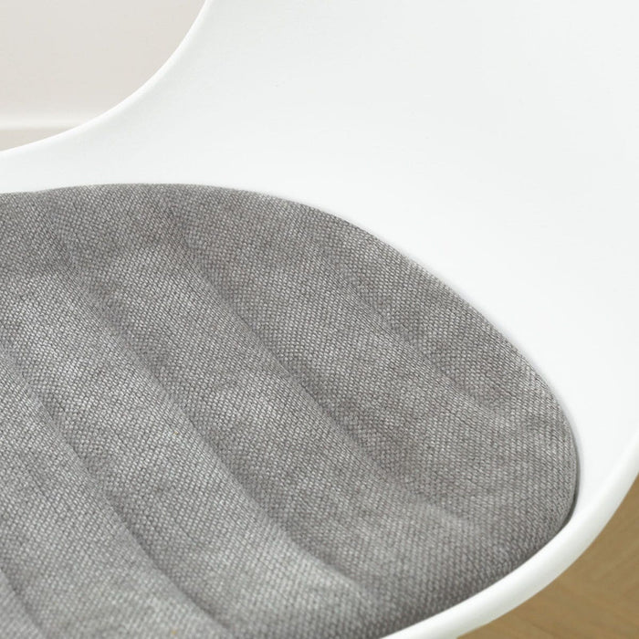 Nolon Nino-Liv barkruk wit met zeegrijs zitkussen - wit onderstel - 75