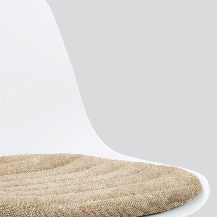 Nolon Nout-Liv eetkamerstoel wit met nougatbruin zitkussen - wit