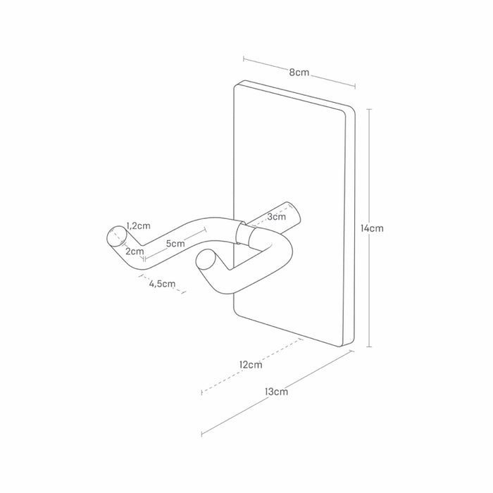 Yamazaki Tower Föhnhouder verstelbaar mandmontage - Wit