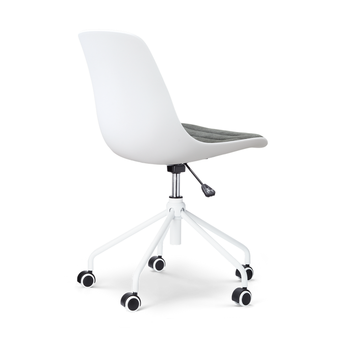 Nolon Nout-Liv eetkamerstoel wit met zeegrijs zitkussen - wit