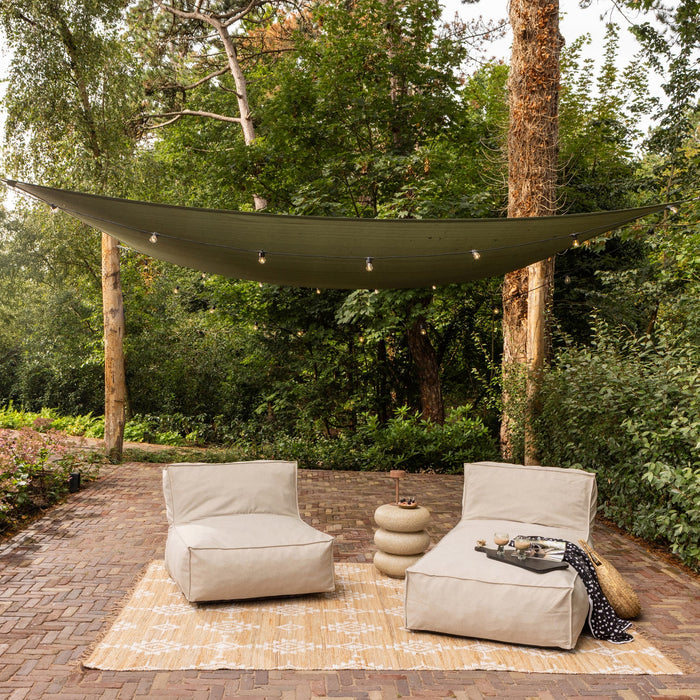 WOOOD Velora Tuin Ligbed & Loungestoel - Polyester - Zand - Set van 2