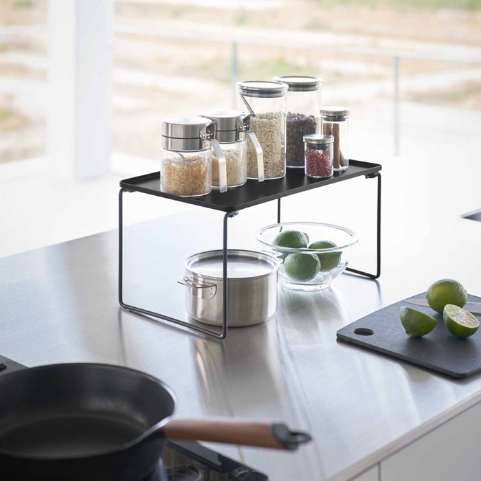 Yamazaki Tower Stapelbaar rek inklapbaar M - Zwart