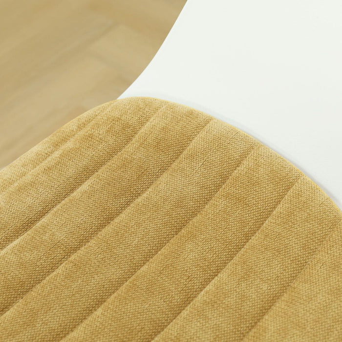 Nolon Nout-Liz eetkamerstoel wit met warm oker zitkussen - zwart