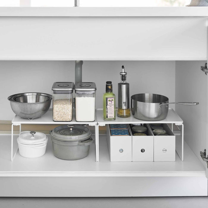 Yamazaki Tower Stapelbaar rek inklapbaar M - Wit