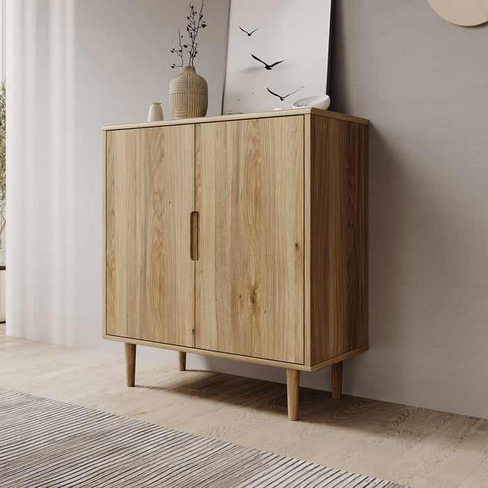 Meubella - Selwood - Dressoir - Eikenpatroon - 95x43x103 cm