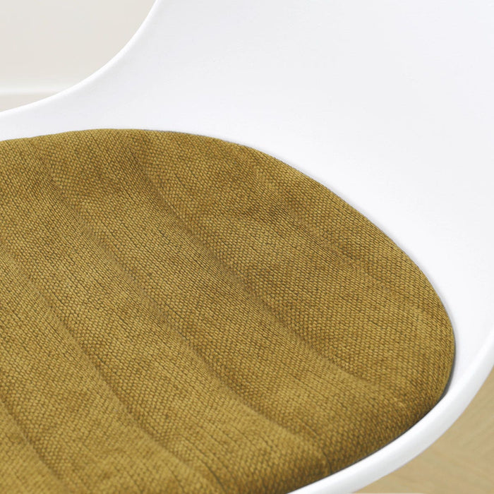 Nolon Nino-Liv barkruk wit met mosgroen zitkussen - wit onderstel - 75