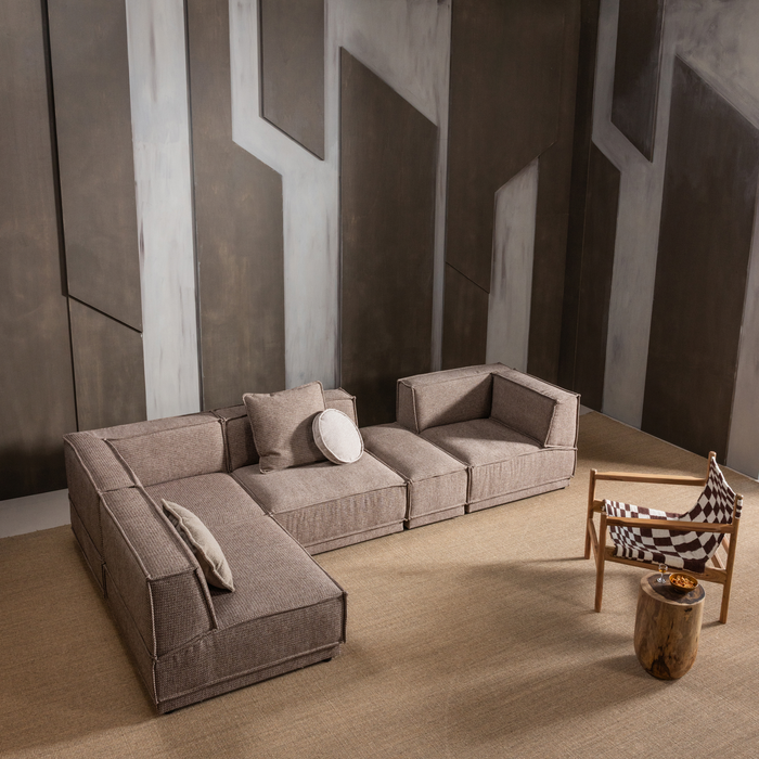 WOOOD Viri Bijzettafel - Hout - Naturel - 40x35x35