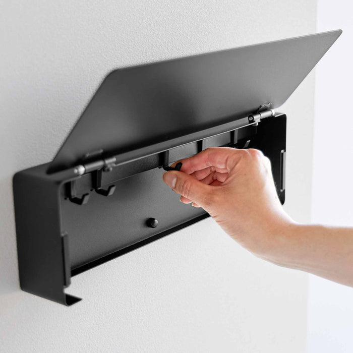 Yamazaki Tower Sleutelkastje wandmontage breed - Zwart