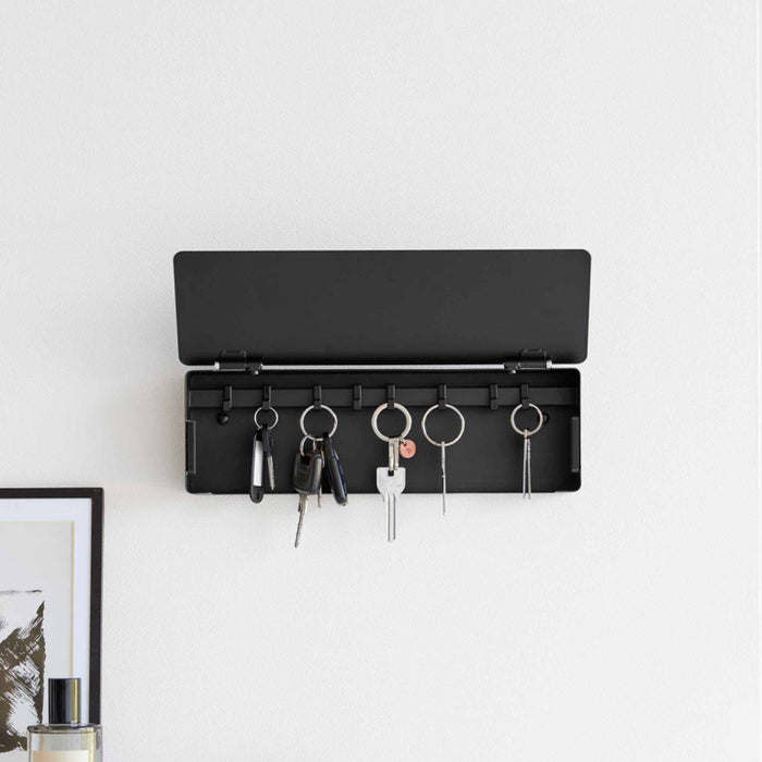 Yamazaki Tower Sleutelkastje wandmontage breed - Zwart