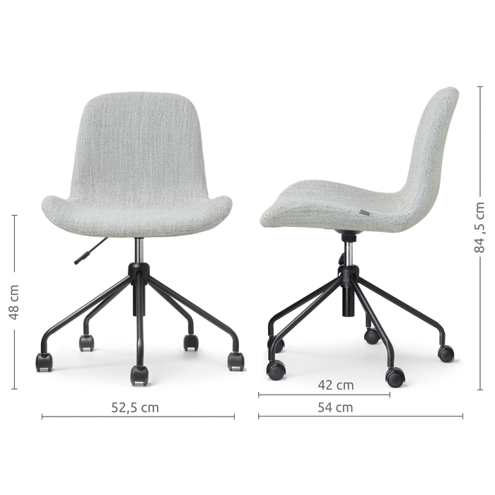 Nolon Nout-Fé bureaustoel grijs melange - zwart onderstel