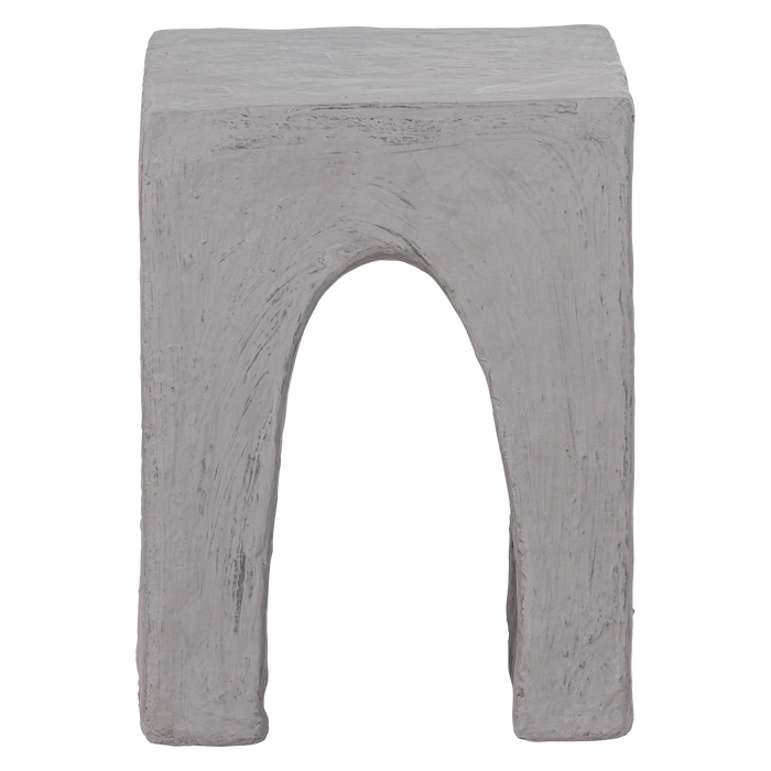 WOOOD Tovi Bijzettafel - Papier Mache - Grijs - 45x40x35