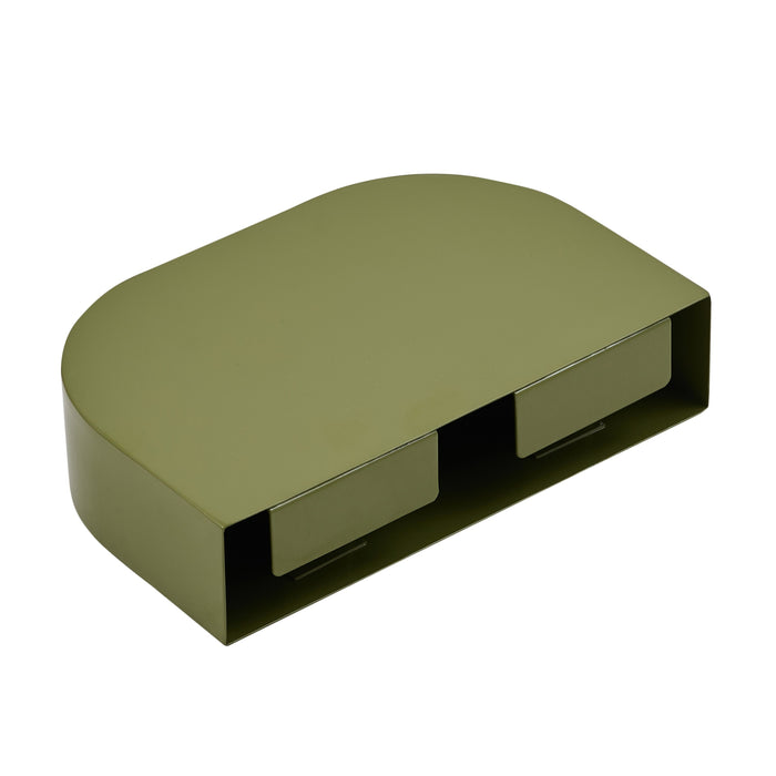 Wandplank Disk - Groen - Metaal - 30x7x20cm (BxHxD)