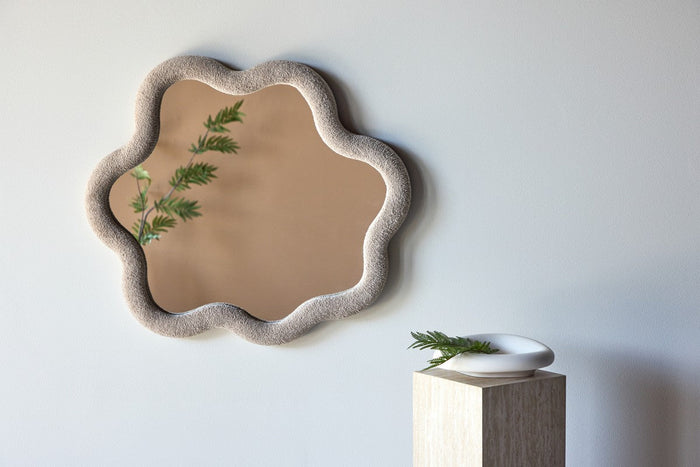 Rebellenclub Yara Spiegel - 70 x 70 cm - Beige