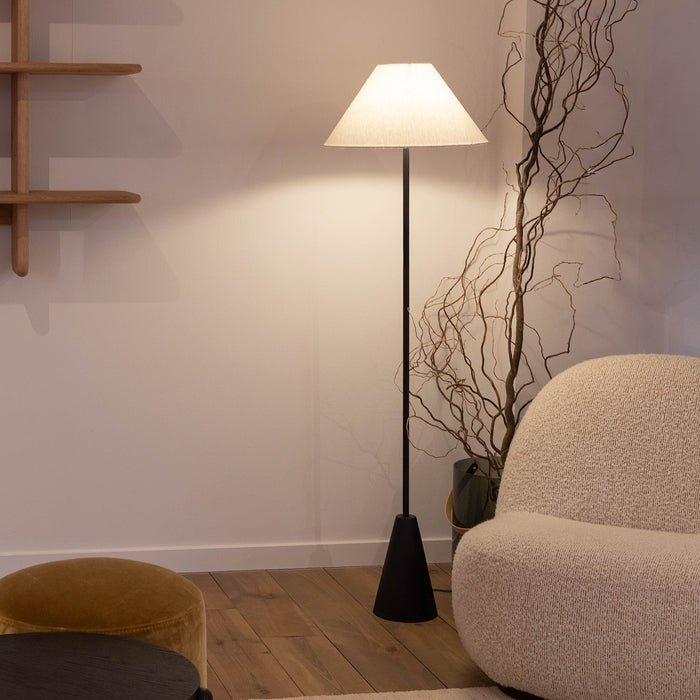 Atmooz Vloerlamp Akiti - Wit - Linnen Kap - Max 60W - E27 Fitting