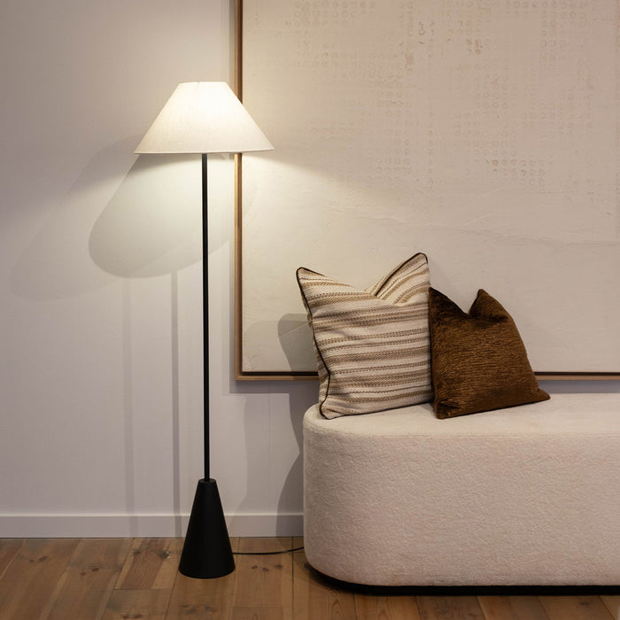Atmooz Vloerlamp Akiti - Wit - Linnen Kap - Max 60W - E27 Fitting