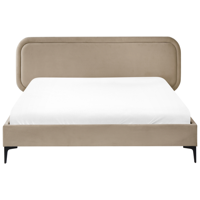 Beliani - SUZETTE - Tweepersoonsbed - Taupe - 160 x 200 cm - Polyester