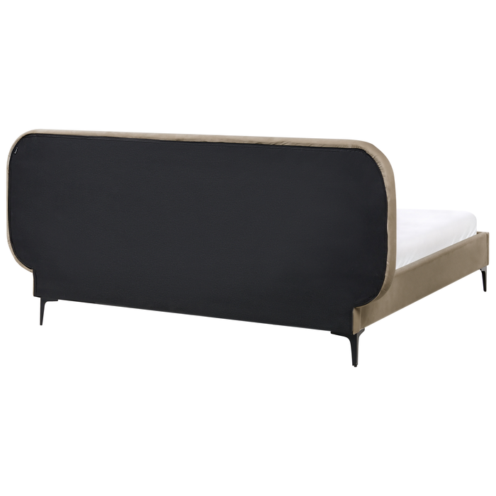 Beliani - SUZETTE - Tweepersoonsbed - Taupe - 160 x 200 cm - Polyester