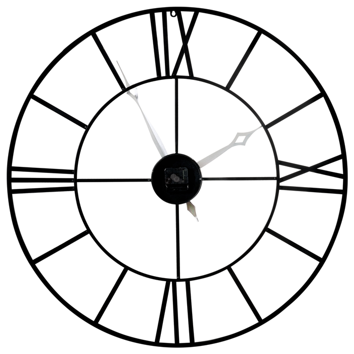 Beliani - VALSOT - Wandklok - Zwart - IJzer