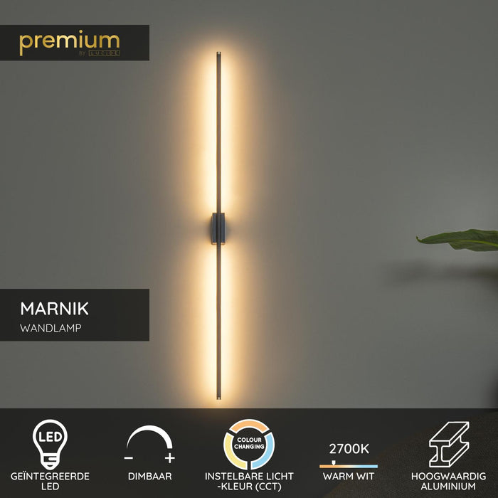Lucide Premium MARNIK Wandlamp - Zwart