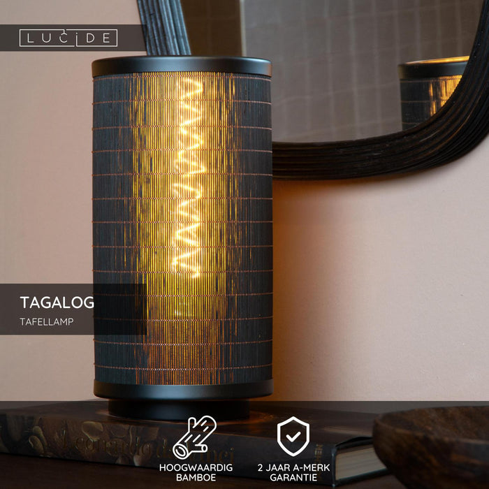 Lucide TAGALOG Tafellamp - Zwart