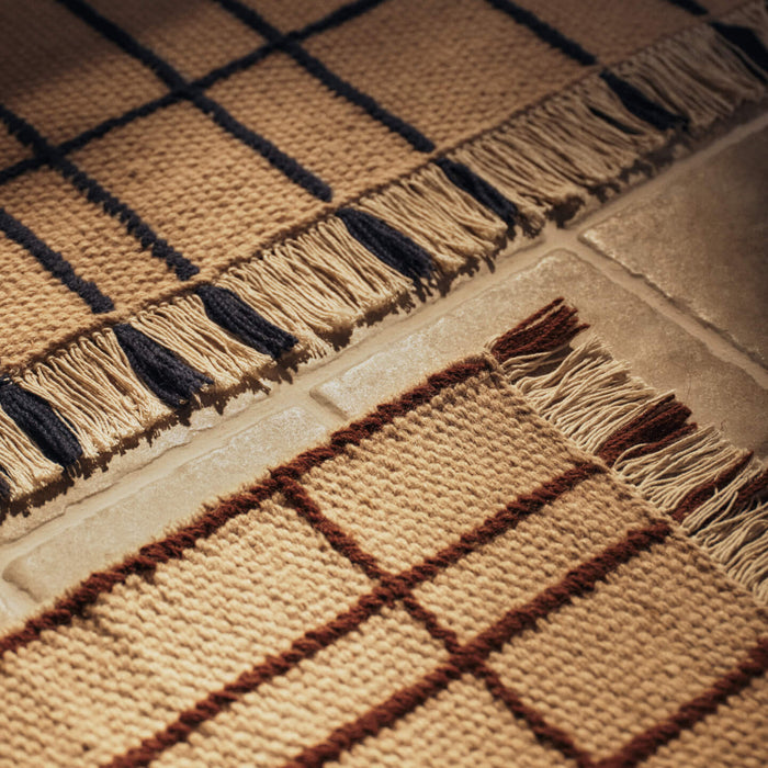 Ferm Living Sen Vloerkleed 140 x 200 cm - Parchment / Indigo