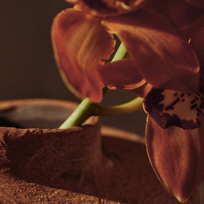 Ferm Living Evio Vaas H 22 cm - Burnt Umber