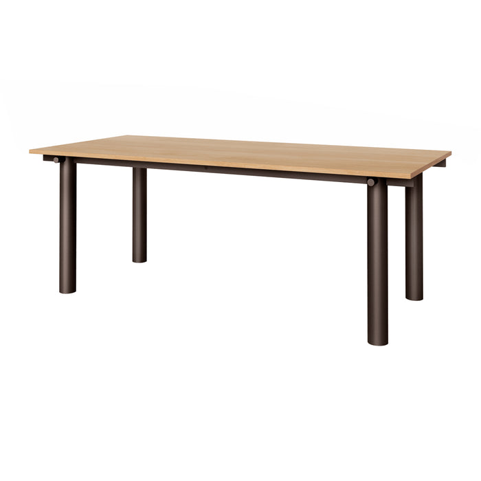 Ferm Living Atura Eettafel 200 x 90 cm - Dark Chocolate / Natural Oak Veneer