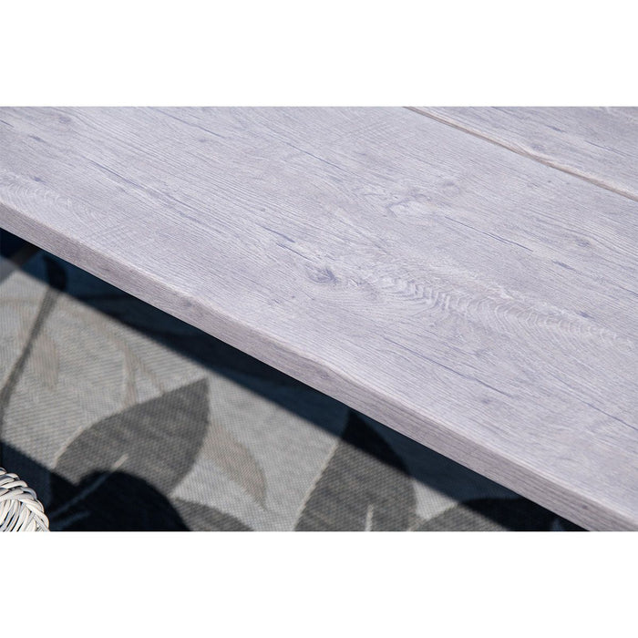 Olympus tafel - 220x100 cm - carbon black - grey teak look