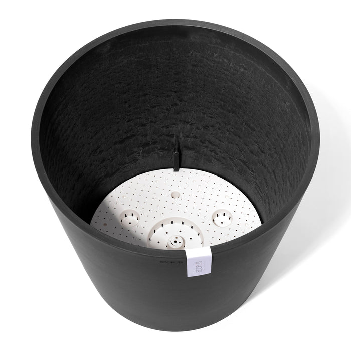 Ecopots Amsterdam Bloempot Met Waterreserve Ø 50 cm - Donkergrijs