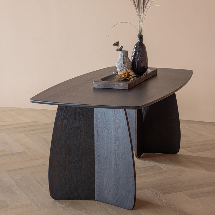 by fonQ Oakline Curve Eettafel B 180 cm - Mystic Brown