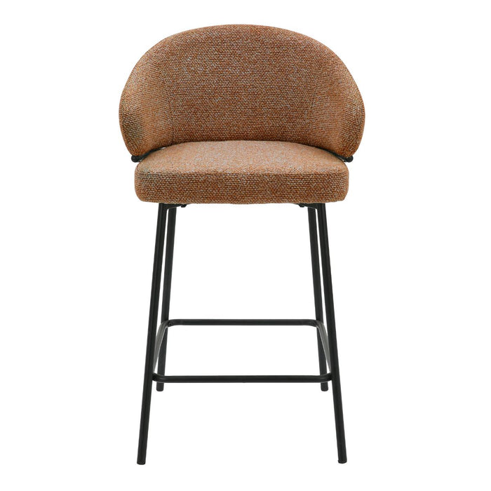 DS4U - Sofia barkruk 65 cm - terracotta met zwarte poot