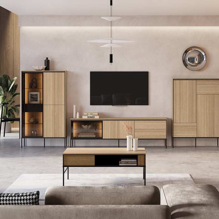 by fonQ Grain Wandkast - Eikenhout