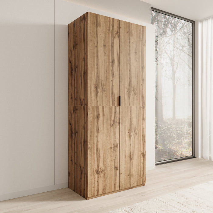 Meubella - Montclair - Kledingkast - Eikenpatroon - 90x53x215 cm