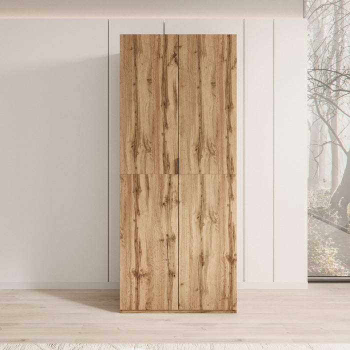 Meubella - Montclair - Kledingkast - Eikenpatroon - 90x53x215 cm