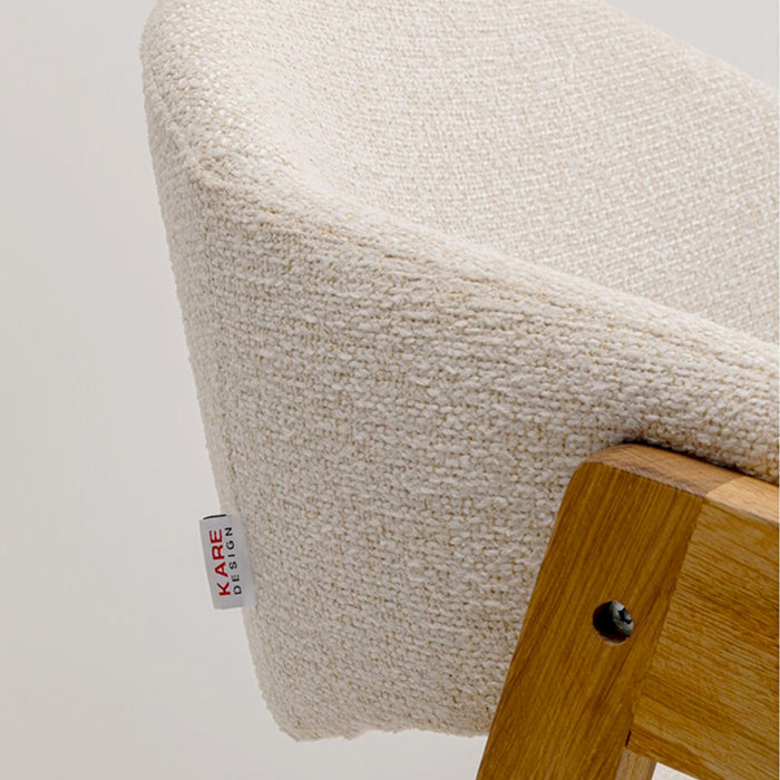 Stoel met armleuningen Julius creme Kare Design