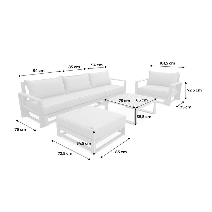 sweeek - Tuinset van hout voor 5 personen