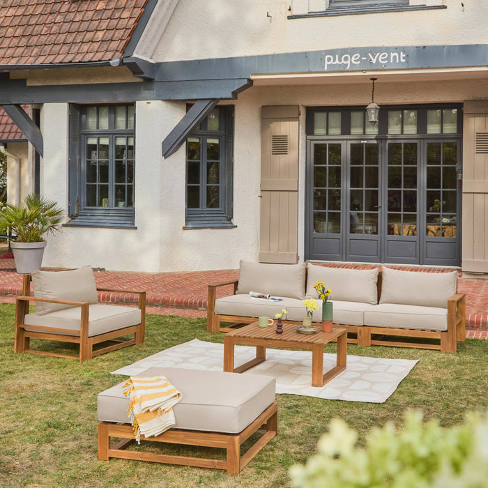 sweeek - Tuinset van hout voor 5 personen