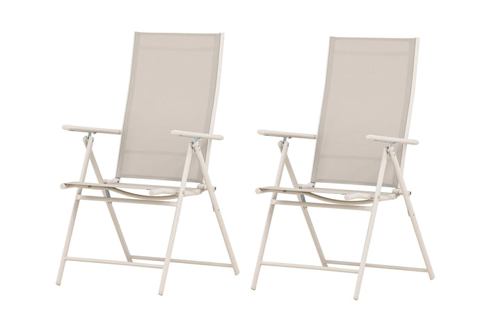 Fjôrd - Tuinstoel Beige Stof - Verstelbaar - Levanzo - Set van 2