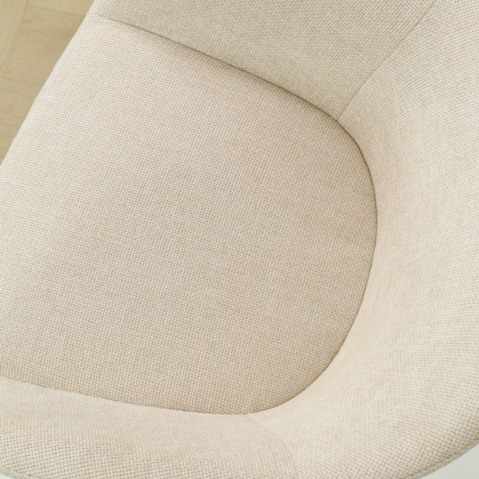 Nolon Nena-Otis Eetkamerstoel Cottonbeige - Walnoot Houten Onderstel