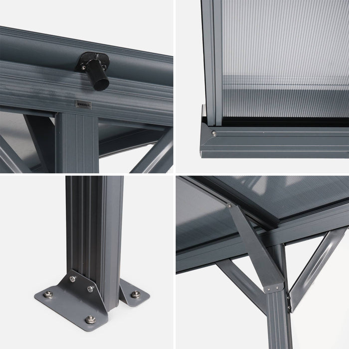 sweeek - Carport 5x3m aluminium en polycarbonaat