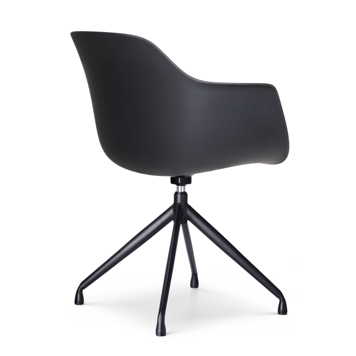 Nolon Nola-Liz Eetkamerstoel Zwart met Mosgroen Zitkussen - Zwart