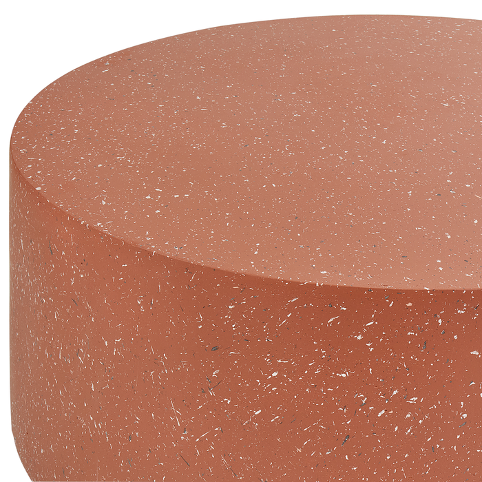 Beliani - TREZZO - Salontafel - Terrazzo|Rood - Lichtbeton