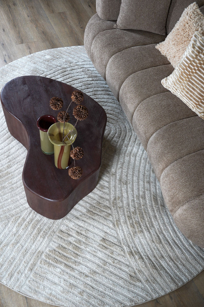 Veer Carpets - Vloerkleed Ella Beige Rond ø160 cm