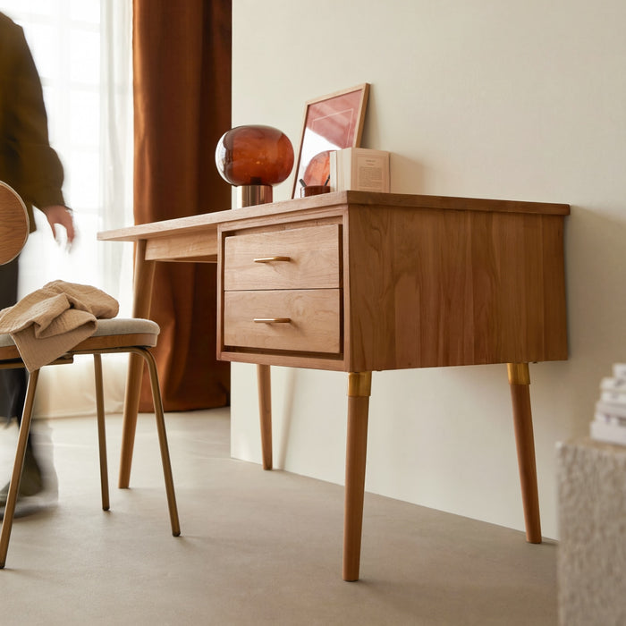 Tikamoon - Kort - Kinderbureau van massief teakhout