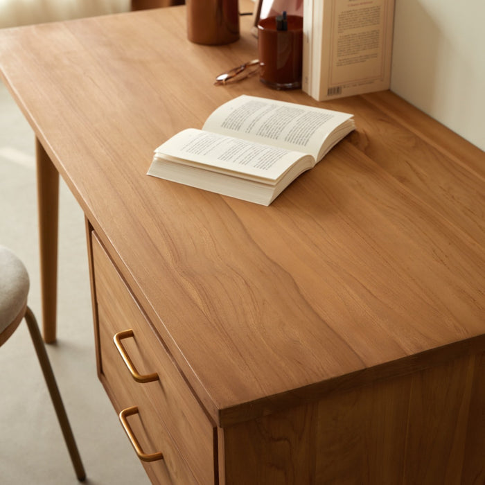 Tikamoon - Kort - Kinderbureau van massief teakhout