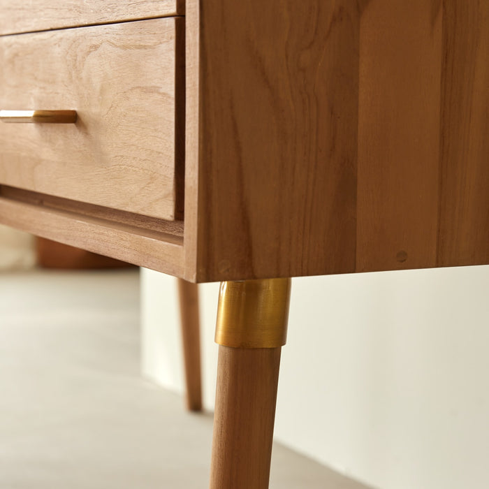 Tikamoon - Kort - Kinderbureau van massief teakhout