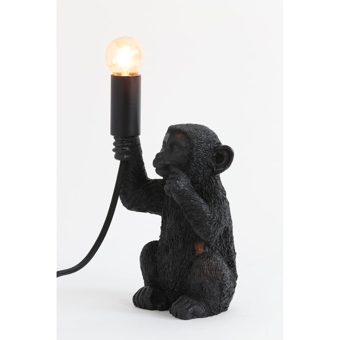 Light & Living Tafellamp Monkey - Zwart - 13x12,5x23,5cm