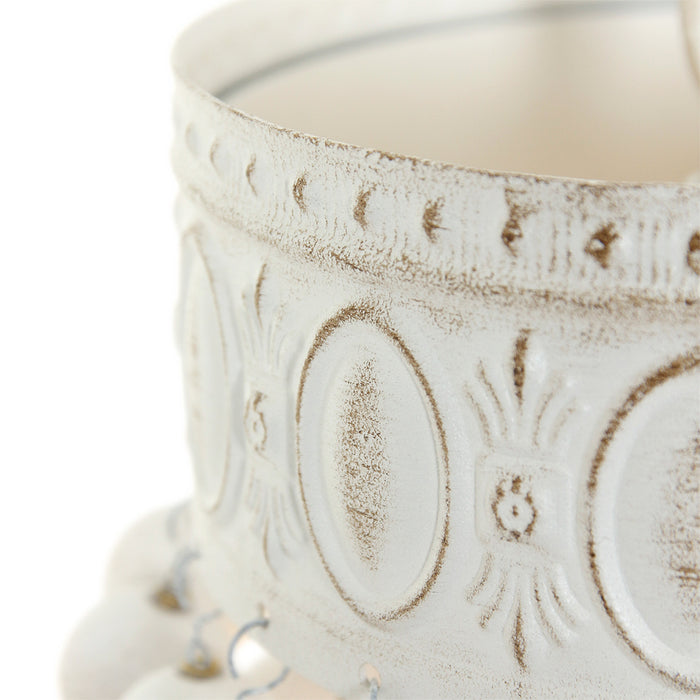 Mexlite - hanglamp - Ella - wit - hout metaal - Ø 40cm - E14 - 10191W